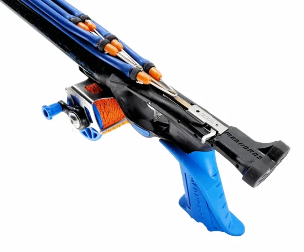 Fusil-meandros-argo-camu-bluewater-triple-goma-pesca-submarina-arpón-immersvs