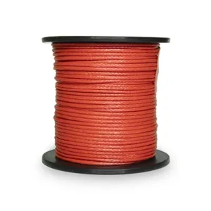 Dyneema puro 100% de 1.5mm y 300Kg de carga de rotura. 12 hebras. El mejor cabo trenzado para carretes de fusiles de pesca submarina. Color rojo. En 50 y 100m.