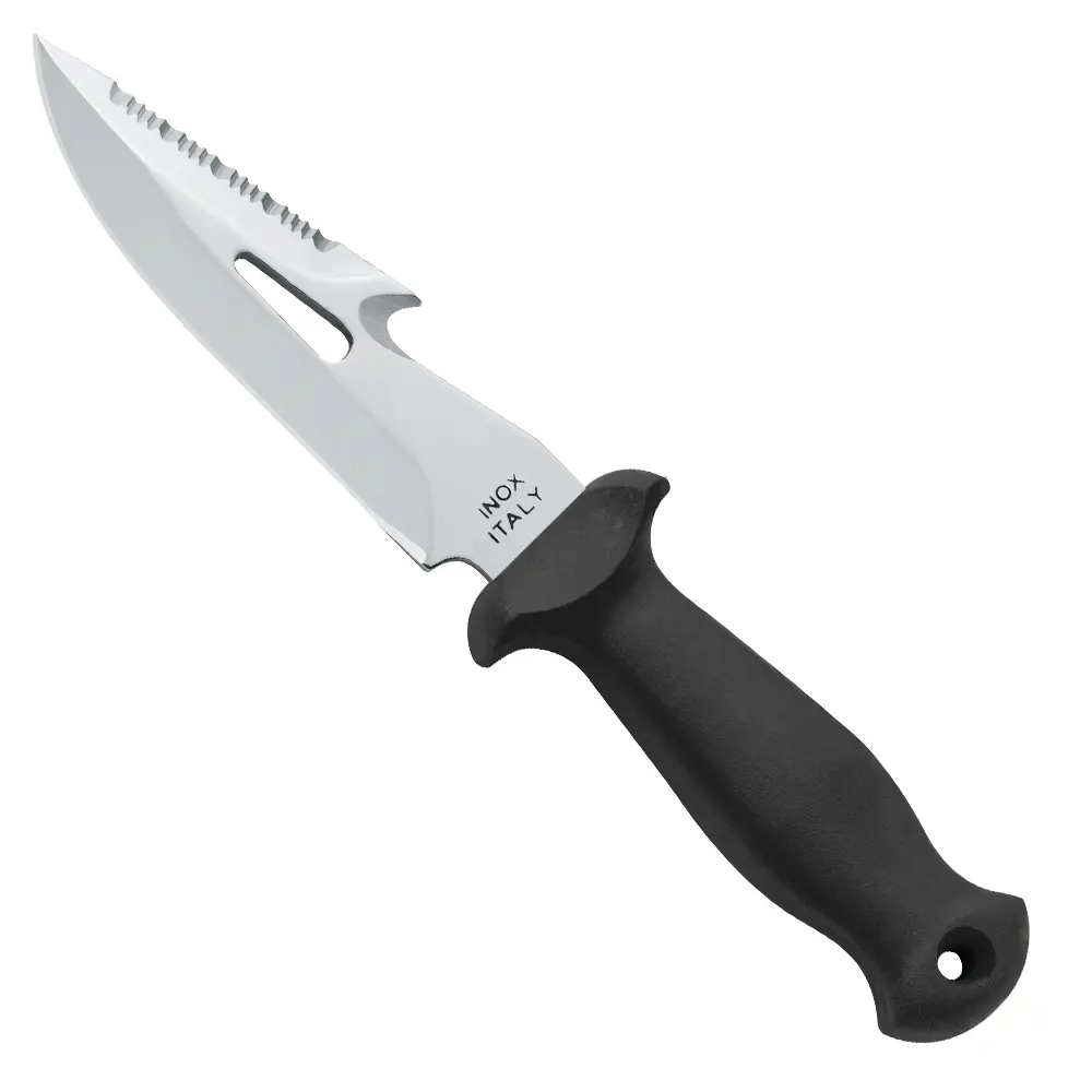 Cuchillo-punal-pesca-submarina-sub-12gg-mac-coltellerie-pierna-cinturon-negro-sacavarilla